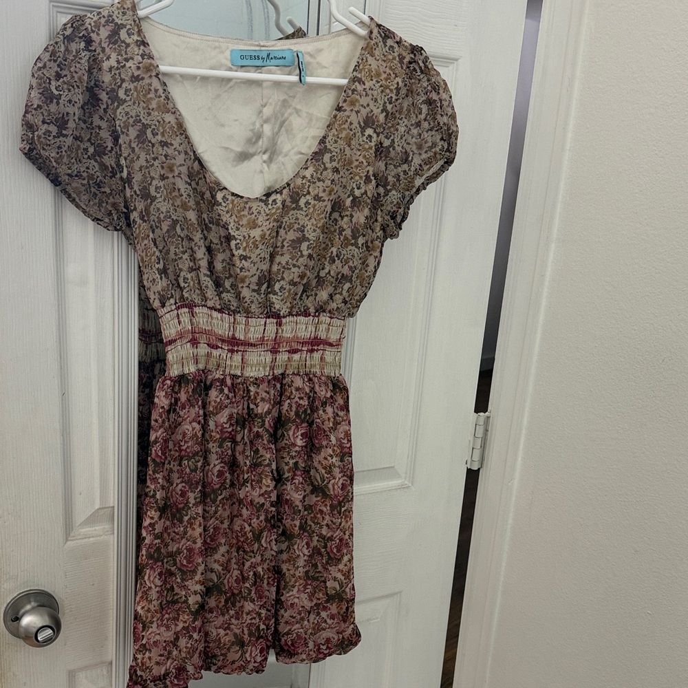 Guess by Marciano Floral Dress - Brown and Pink